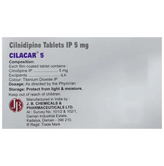cilacar 5mg tablet 15's